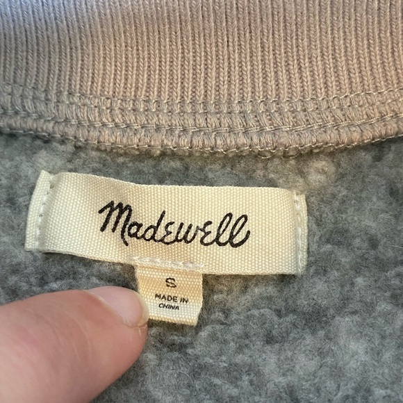 Madewell Polar Fleece Sherpa Sweatshirt Women’s Size S - Picture 3 of 6